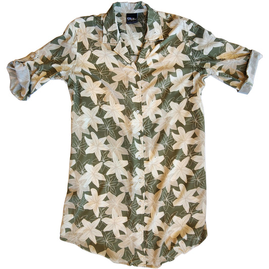 Jade Vintage Lilies Long Sleeve Dress Shirt