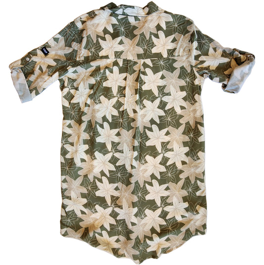 Jade Vintage Lilies Long Sleeve Dress Shirt
