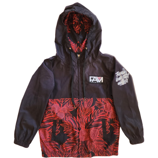 Youth Red Stay Rooted Ulu Windbreaker