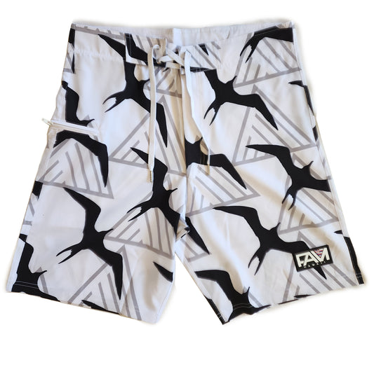 White Iwa Adult Surf Shorts