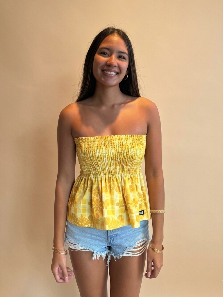 Yellow Palaka Quilt Top